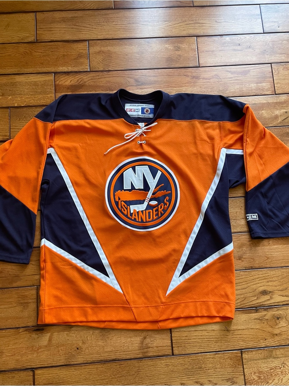 CCM New York Islanders Orange & Navy Hockey Jersey